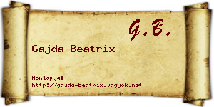 Gajda Beatrix névjegykártya