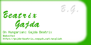 beatrix gajda business card